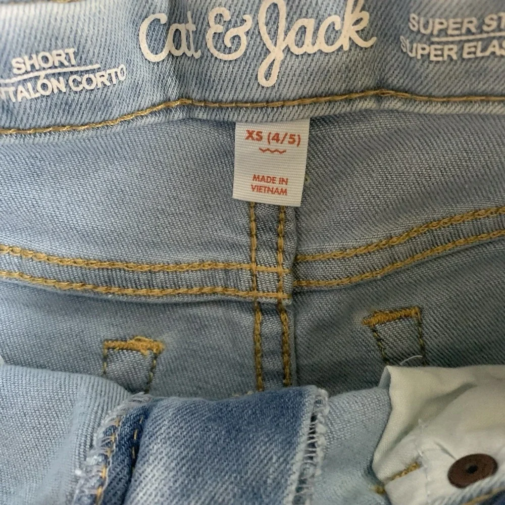 Cat&Jack‎ Toddler Girl Shorts & Long Sleeve Shirt Size XS -4-5 ) 4Piece Bundle